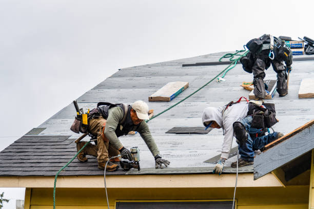 Professional Gutter Installation technician working in Milan, OH
